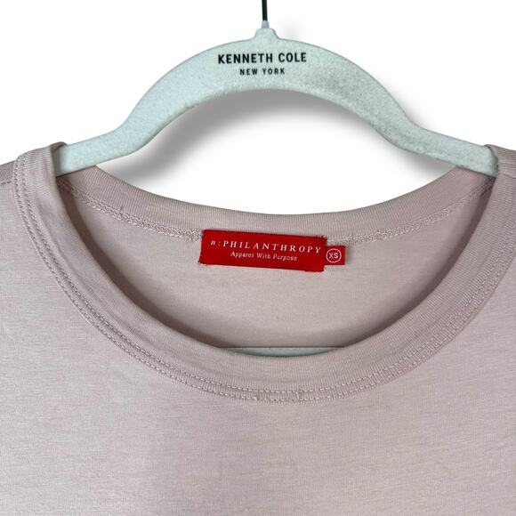 n:Philanthropy Rose Crewneck Butter Soft Oversized Short Sleeve Tee Bodysuit XS - Picture 2 of 6